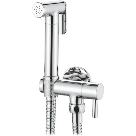 WC Set avec, Flexible, Support, Douchette, Chromé, Argent (1/5)