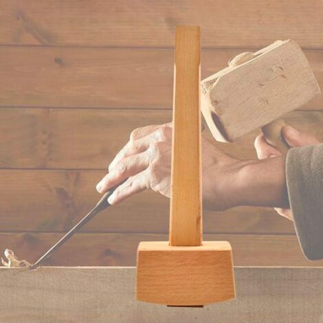 Marteau En Forme De Poing Acier Inoxydable - Poignée Bois - Outil Maison, Voiture, Camping - Déco Atelier - 7