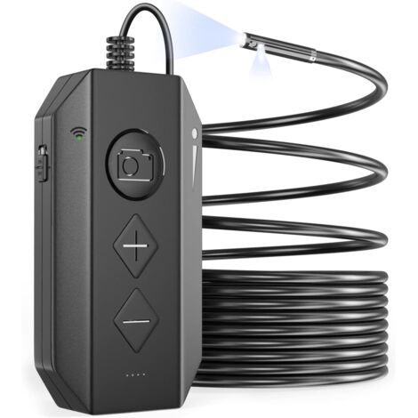 WiFi Endoscope à Double Objectif, Caméra d'Inspection Endoscope à Double Caméra 1080P HD vec 6 LED réglables, caméra de Serpent étanche à Zoom pour Smartphone Android et iOS Tablet (5M) (1/5)