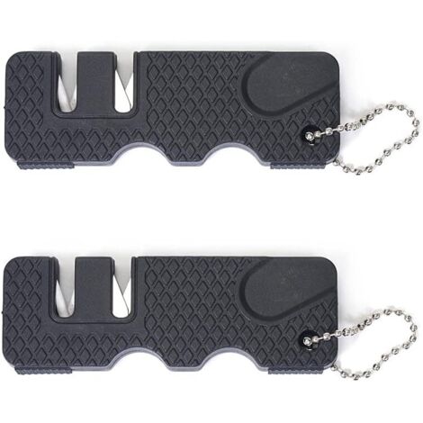 2 pièces egiseur de couteaux,aiguiseur couteaux,eguiseur de couteau,Pratique, compact et léger, idéal pour une utilisation en extérieur, pour un affûtage grossier et fin (1/5)