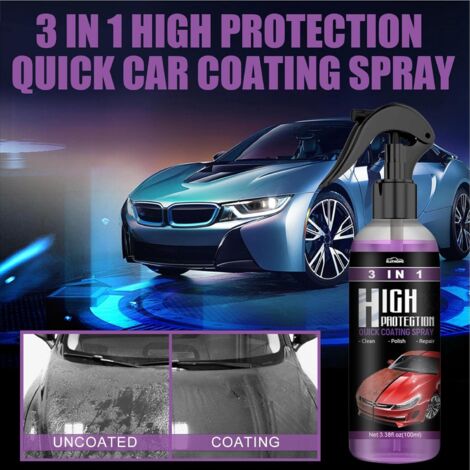 Revêtement En Céramique De Voiture,3 In 1 Lustrant Pour Auto Coating Spray,Car Polishing Agent,Spray De Revêtement De Voiture - Auto