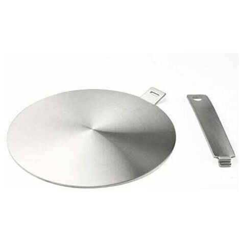Adaptateur à induction, disque convertisseur pour plaque de cuisson à induction, plaque de diffusion de chaleur avec poignée et base séparables 20 cm (1/6)