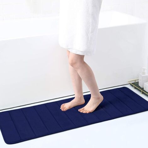 Paillasson Intérieur Antidérapant 40 x 120 cm, Tapis d'entrée Lavable en Machine, Tapis Entrée Intérieur Doux, Absorbant et Résistant, Antidérapant Durable Ultra, Bleu foncé (1/5)