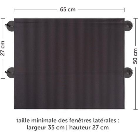 ChAusa 2 Pièces Pare-Soleil Voiture Bébé 65x50cm - Rideaux Fenêtre Latérale Anti-UV, Anti-Regard Pour Enfants, Passagers Et Animaux