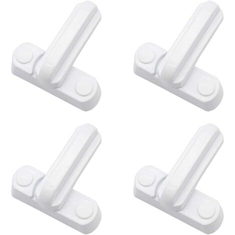 4PCS Sash Jammer Serrure de Fenêtre en Métal Blanc Verrou de Securite Porte Sécurité Domestique Remplacement Pour Divers Porte et Fenêtre et Sécurité de la Maison UPVC/PVC (1/5)