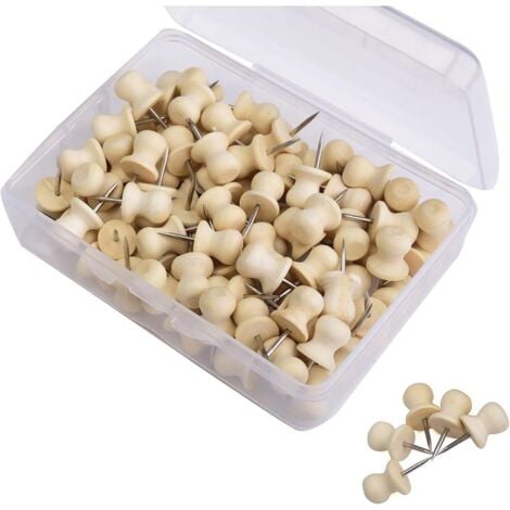 500 Pièces Epingle Tableau Liege, Punaises Tableau Liège Epingle à Tête Push Pins Carte Punaise Avec Boîte Pour Panneau De Liège Tableau D'Affichage Mur Photo, Couleur Mixte