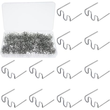 500 PCS Agrafes Chaudes Métal, 0.8mm Wave Style Soudure Plastique Agrafe pour Réparation de Pare-Chocs de Voiture, Soudage de Carrosserie, avec Boîte (1/5)