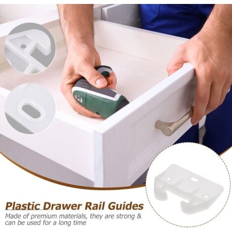 Lot De 10 Glissières De Tiroir En Plastique à Montage Central Avec
