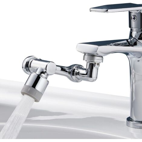 Robinet à Rallonge Rotatif Multifonctionnel, 1080°Extension Robinet en Laiton, Economiseur D'eau pour Adaptateur Robinet, Tete de Robinet Ajustable (1/5)