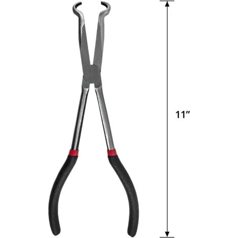Pince à Bec Long 270mm – Choix Nez 45°, 90° Ou Forme O, En Acier 55#, Poignée Confort
