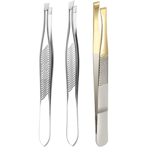 3 pièces Pince a Epiler,Pincettes en Acier Inoxydable pour Sourcil,Pince à Épiler Professionnelle en Acier Inoxydable pour Sourcils,pour Cils,Sourcils,Poils Incarnés (1/5)