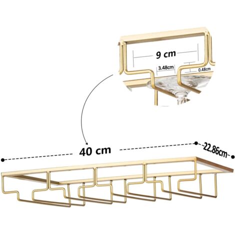 Fdit étagère De Barre Suspendue à Double Rangée Support De Verres à