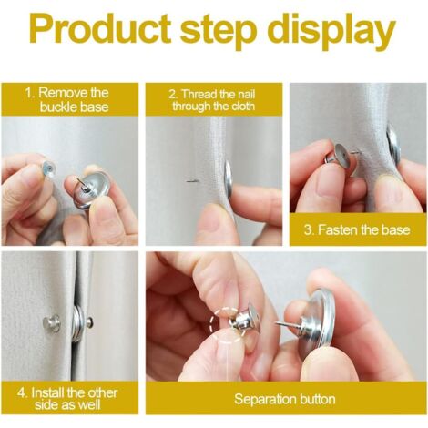 6 Paires Aimants Pour Rideaux - Attaches Magnétiques Argentées Pour Rideaux De Douche Et Fenêtres - Embrasses Boutons Magnétiques