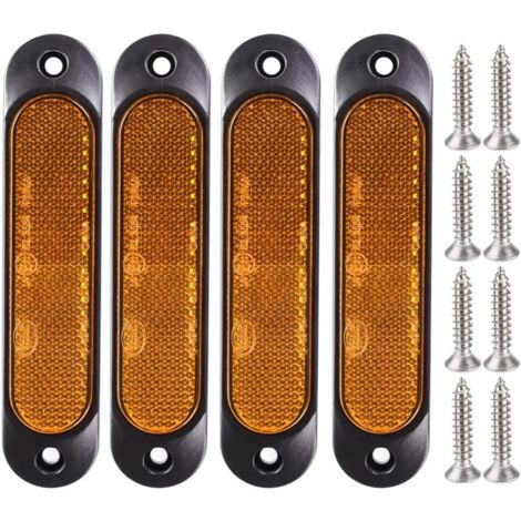 4pcs Ambre 12V-24V Marqueur Latéral Avant 27 LED Remorque Camion, Marqueur LED Arrière Remorque Parking Clignotants pour Camion, Bus, Bateau, Rv, Camions, SUV, UTV (1/5)