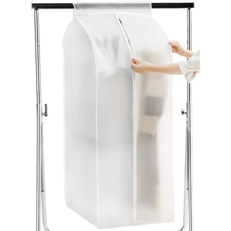 Lot De 5 Housses Vêtements Suspendues En EVA - 60x100cm - Transparentes, Étanches - Pour Costumes, Manteaux, Rangement - 12