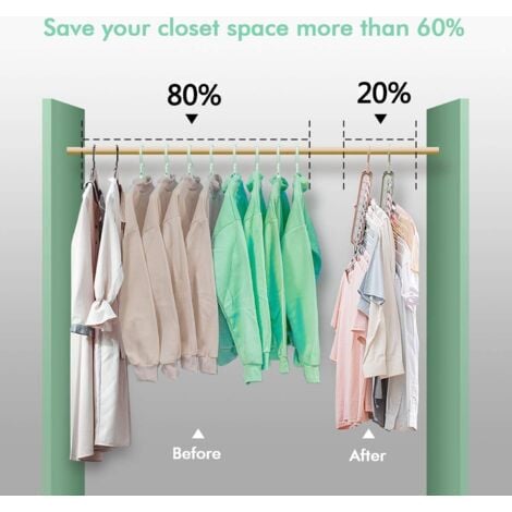 CINTRE,Pink-34x16cm--Cintres Magiques Multi Ports En Plastique Pour