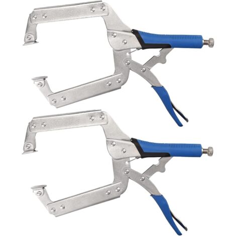 Pince C Clamp 2pcs Pince-Étau Robuste 14" Pince en C en Acier avec Vis Réglable Poignée en Caoutchouc et Levier à Dégagement Rapide Outil de Serrage Antirouille pour Menuiserie (1/5)
