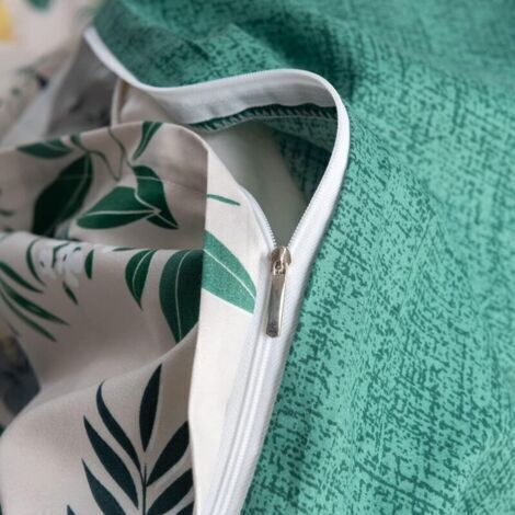 Housse De Traversin Luxoon 15x40 Cm - 100% Coton, Fermeture éclair, Vert Sauge, Lavable Machine Et Sèche-linge