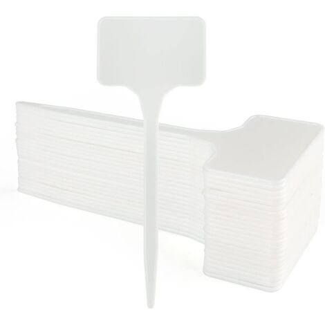 50 Pieces 15.5CM extérieur Plante de Grandes étiquettes extérieur Plastique Jardin Potager, Blanc (1/5)