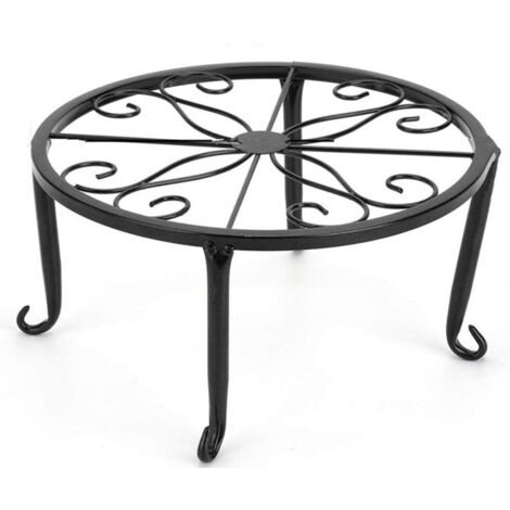 Ersandy – Support en métal pour plantes en fer forgé 22,9 cm – Résistant à la rouille – Design esthétique pour circulation d'air et drainage