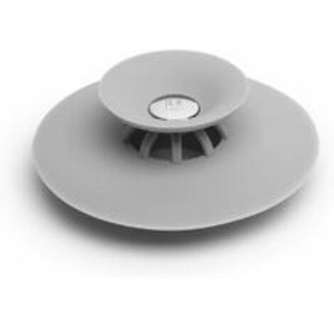 Flex Drain Stop. Bonde de baignoire et douche, avec fonction attrape-cheveux, coloris gris. (1/5)