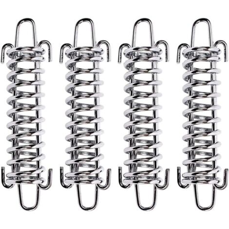 4 Pcs Auvent Fixation Ensemble Tension Ressort Alliage Ressort Auvent Ressort Boucle Robuste Pare-Soleil Voile Kit De Fixation Quincaillerie En Acier Inoxydable Accessoires pour Camping Pinic Randonné (1/5)