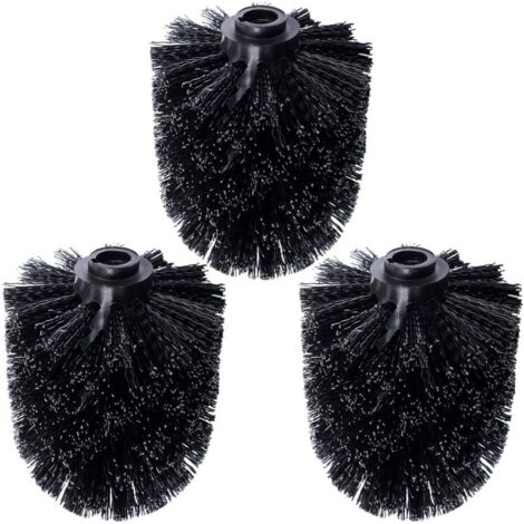 3-Pack WC Remplacement tête de Brosse Brosse Noire Remplacement Brosse Noire Remplacement tête de Brosse Noire Remplacement Individuel Brosse Noire Brosse WC Remplacement Brosse WC (1/5)