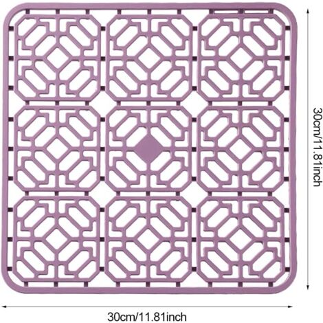Tapis De Séchage Silicone Pour évier - 40x30 Cm, Antidérapant, Résistant à La Chaleur, Pliable, Couleur Rose
