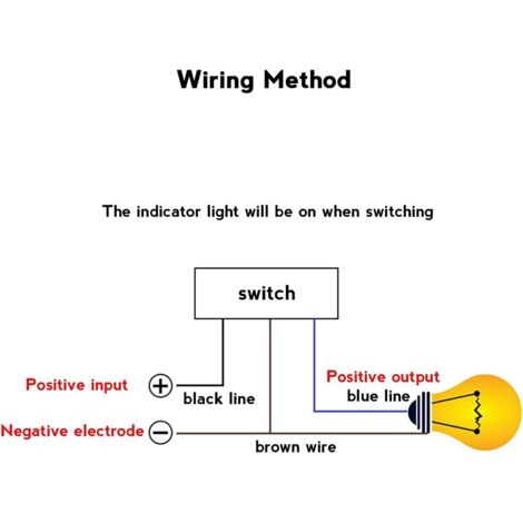 YINETTECH Interrupteur LED Pour Moto 12 V CC/10 A