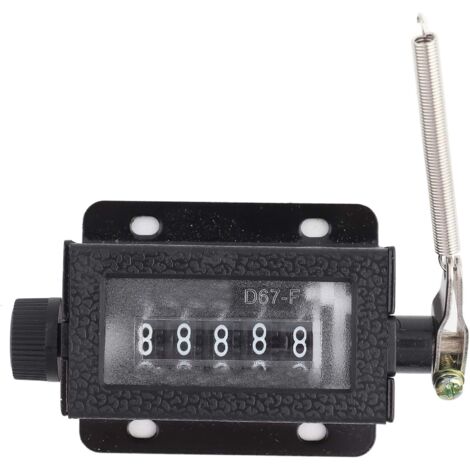 Compteur de chiffres, affichage de chiffres, D67‑F Compteur de pointage de course manuelle à réinitialisation mécanique à 5 chiffres