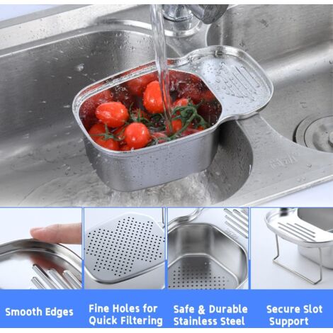 Panier Drainage Amovible Passoire Évier En Acier Inox 304 Forme Cygne - Filtre Déchets Amovible Pour Cuisine Cuisine Accessoires
