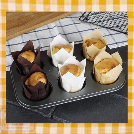 150 Moules à Muffins Tulipe En Papier – Caissettes Cupcakes 5 Cm, 3 Couleurs, Idéal Pâtisserie, Anniversaire, Mariage, Fêtes