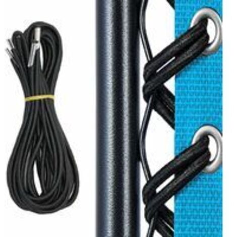 Lot de 4 cordons élastiques universels de rechange pour chaise Zero Gravity - Kit d'outils de réparation pour chaises longues, chaises de jardin, fauteuils inclinables, chaises anti-gravité - Noir (1/5)