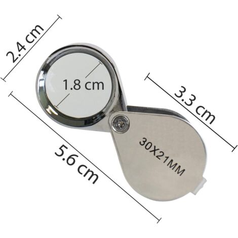 Loupe De Bijoutier Avec Multiples Grossissements (5X, 10X, 15X, 20X) – Verre, Noire, Neuve