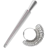 Baguier Calibreur de 41 à 76 Mesure de Taille de Doigt Jauge Anneaux Outil de Bague avec 3 Echelles de Mesure (eu, us, uk)