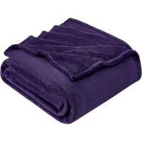 NOLUXA Plaid Canape Couverture Polaire Violet 150x200, Couvre Lit 2 Personnes, Plaid Canapé Flanelle Doux et Chaud