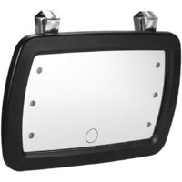 Miroir Pare-soleil de Voiture, Miroir de Courtoisie à 6 LED Miroir de Maquillage Automobile Miroir Cosmétique avec Ecran Tactile pour Voiture Camion SUV