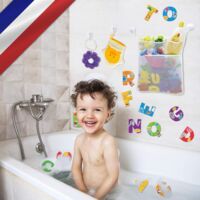 Filet De Rangement Jouets Salle De Bain Avec Ventouses - Ours Bleu - Organisation Parfaite