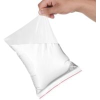 Sachets Zip Transparent 3 Bandes Blanches - Tailles Au Choix - Sac