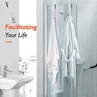 Lot De 2 Léger Crochet Mural Cabine De Douche , Crochets De Porte De Douche Pour Salle De Bains En Verre Crochets Pour Paroi De Douche Salle De Bain 75379648