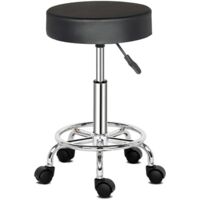 Tabouret de Bureau, Tabouret à roulettes Rotation à 360°, pour Salon de Massage, Bureau, Clinique