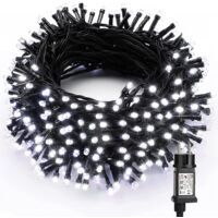 Guirlande Lumineuse Sapin de Noël, 30M 300 LED Lumière Noël Extérieur Intérieur Blanc Froid 8 Modes Etanche Fairy Lights pour Fête Arbre Mariage Hôtel Maison Anniversaire Décoration, Fil Vert(Blanc fr