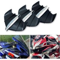 Ailerons Moto Adhésif Double Face Kit 2 Ailes Aérodynamiques Moto - Ailerons Style Winglet - Universel Pour Scooter Et Moto électrique Aileron Moto