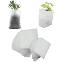 Lot De 100 Sacs De Pépinière Plastique 17x25cm - Sacs De Culture Épais Avec Trous Respirants Pour Plantes