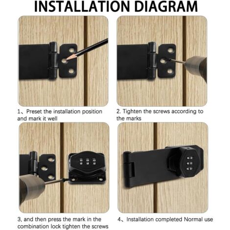Loquet De Verrouillage à Combinaison, Porte à Code, Acier Inox, Avec Tournevis, Pour Garage/hangar