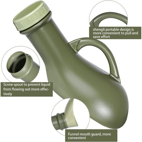 Urinoir Portable Pliable 750 Ml – Unisexe, Réutilisable, étanche, Extensible 31 Cm, Idéal Camping, Voyage, Bouchons, Files D'attente, Urgent