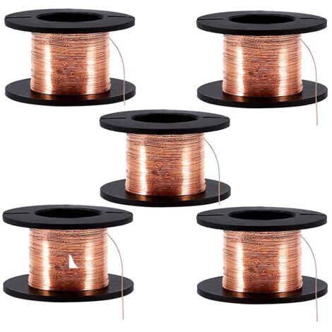 Fil Magnétique En Cuivre émaillé SKYPRO - Lot De 3 Bobines, Diamètre 0,3 Mm X 20 M, Pour Bobinage Transformateur, Inductance, DIY
