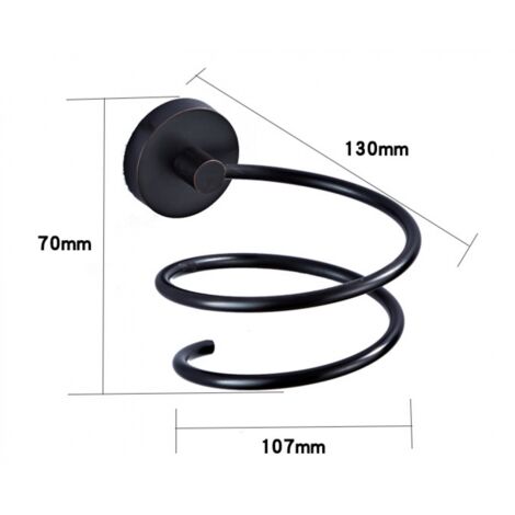 Wisecoco Support Sèche-Cheveux Laiton Antique - Support Suspension Élégant Salle De Bain