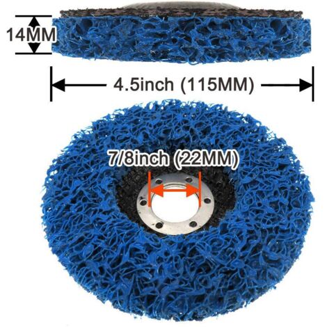 Disque Meuleuse 125 Metal Lot De 5 Disques De Nettoyage HERZO 125mm - Pour Rouille, Peinture, Soudure - CSD Nylon Brosse Nylon Meuleuse