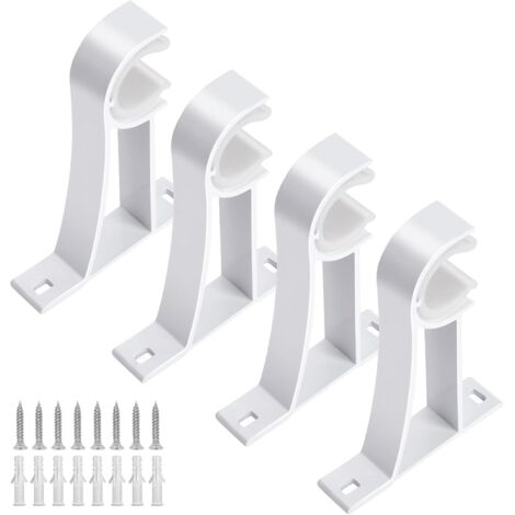 8pièces Supports De Tringle à Rideaux Plastique avec Boucle Et Patins Antidérapants u pour Tringle à Rideau De Plafond 8pièces Supports De Tringle à Rideaux Plastique avec Boucle Et Patins Antidérapants u pour Tringle à Rideau De Plafond